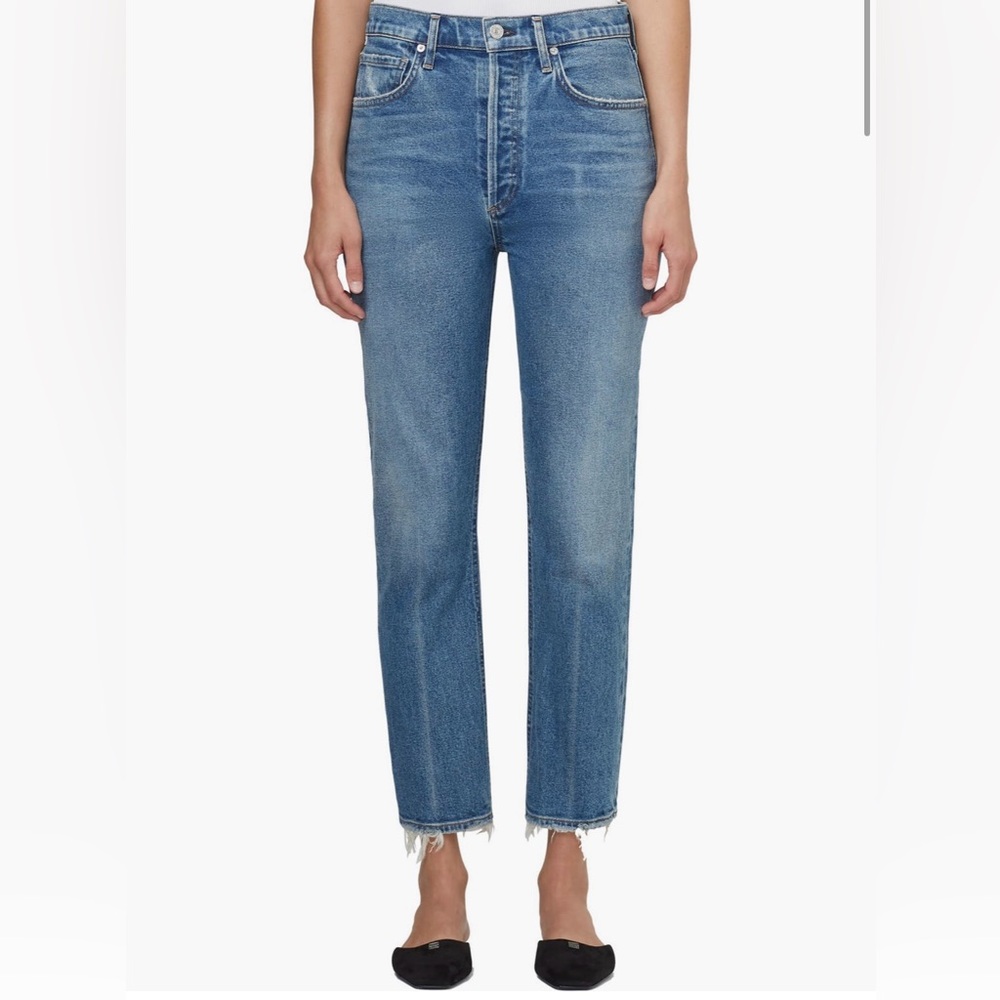 Citizens Of Humanity Straight Leg Jeans in Medium Blue